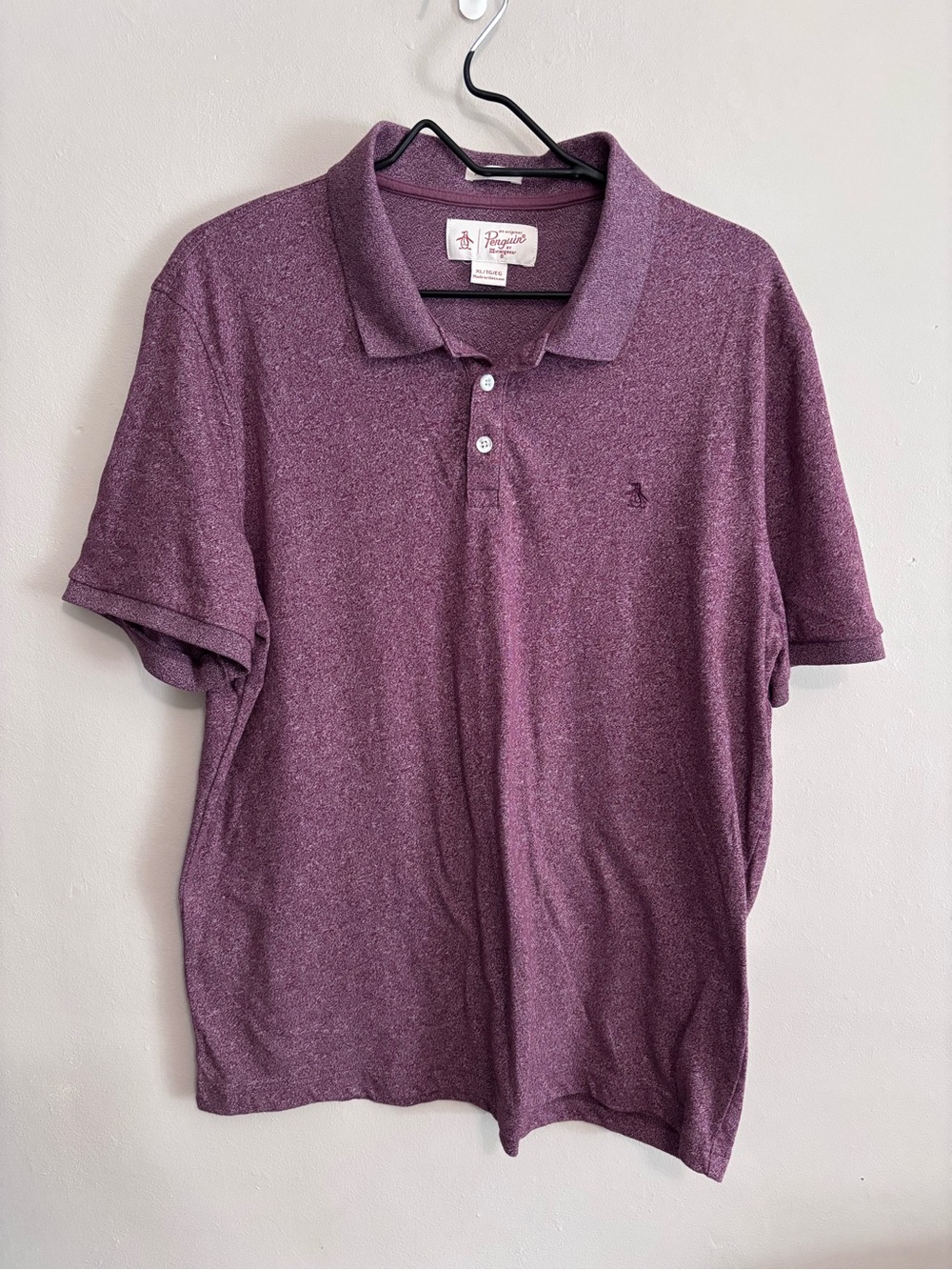 Original Penguin Men's Heather Plum Polo